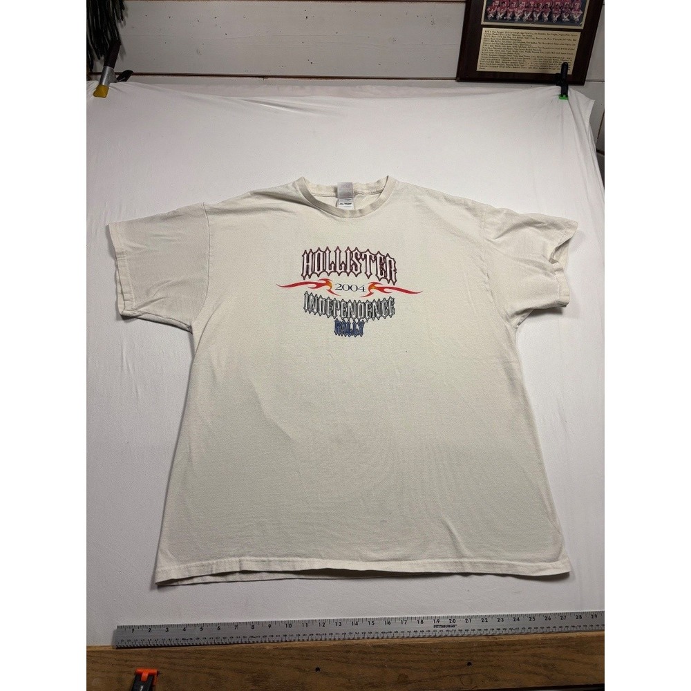 Vintage Fruit of the Loom Hollister Independence Rally 2004 Graphic T Shirt 2XL